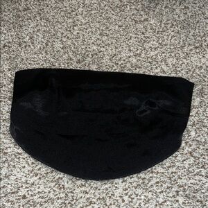 Black strapless cropped top